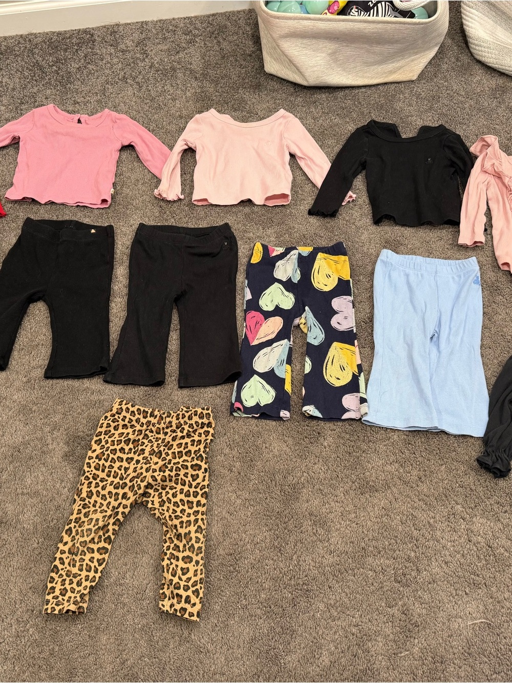 GAP Kids Matching Set - Black, Pink, Light Blue, Navy Heart Print, Leopard